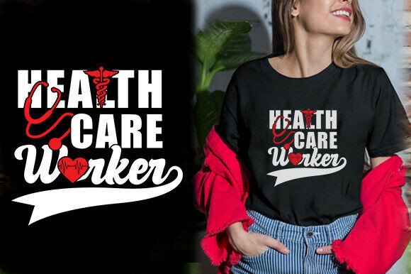 Creative Health Care Worker T-Shirt Design for Modern Brands