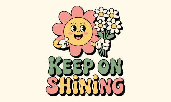 Keep on Shining: A Retro Cute Design for Modern Projects