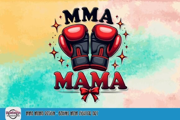 MMA Mama Design: Boxing Mom Fighter Art