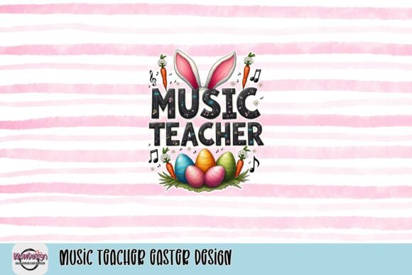Music Teacher Easter Design: A Whimsical Visual Asset