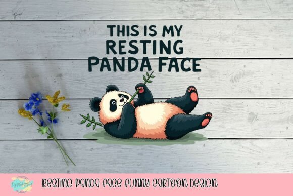 Resting Panda Face: A Playful Design for Modern Branding
