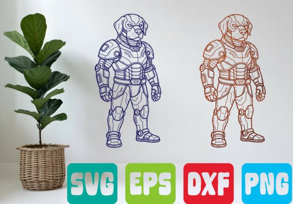 Robot Dog Armor SVG Design: A Premium Asset for Modern Creatives